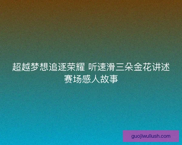 超越梦想追逐荣耀 听速滑三朵金花讲述赛场感人故事